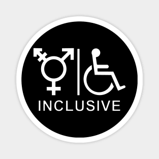 Gender Neutral and Whelchair Inclusive Bathroom Sign Magnet